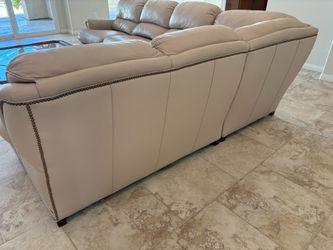 Leather sectional