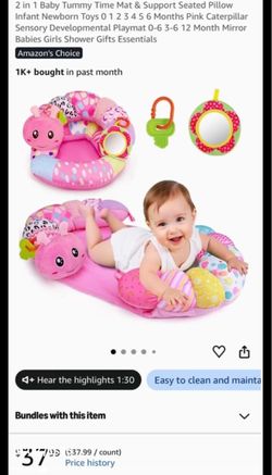 Baby Tummy Time Mat & Support Seated Pillow