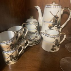 Vintage Coffee Or Tea  Set  Windmill From Germany