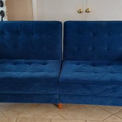 Blue Reclining Couch