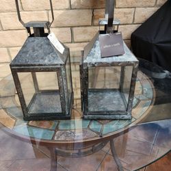 Outdoor/indoor candle lanterns. 
