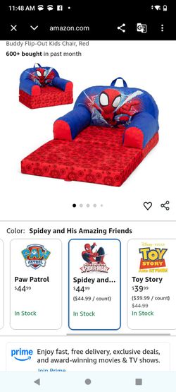 Spiderman toddler chair bed