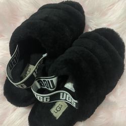 UGG Fluff Yeah Slide Black 7