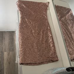 Rose Gold Mini Dress 