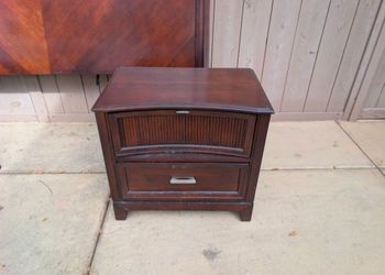 Set of 2 Solid Wood Nightstands