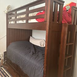 Pottery Barn Twin Bunk Bed with Mattresses 