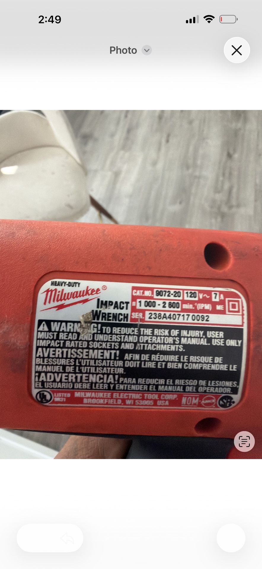 Heavy Duty Impact Wrench 1/2