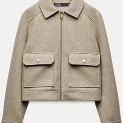 Zara Tan Utility Jacket