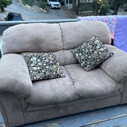 love seat and oversized chair