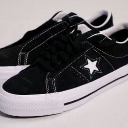 Converse One Star Suede Black White Size 7.5 NEW