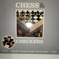 Chess & Checkers Board Game 