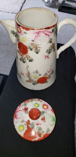 Mid Size Coffee Pitcher Porcelain  Very Old