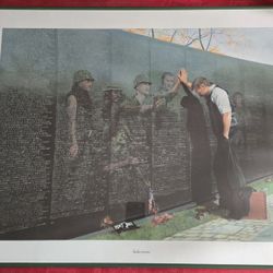 "Reflections" By Lee Teter. Framed Print,  Vietnam War Wall Memorial. 
