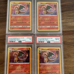 2019 Pokemon Promo Fall Chest #SM226 Charizard Holo Lot PSA (5-8)