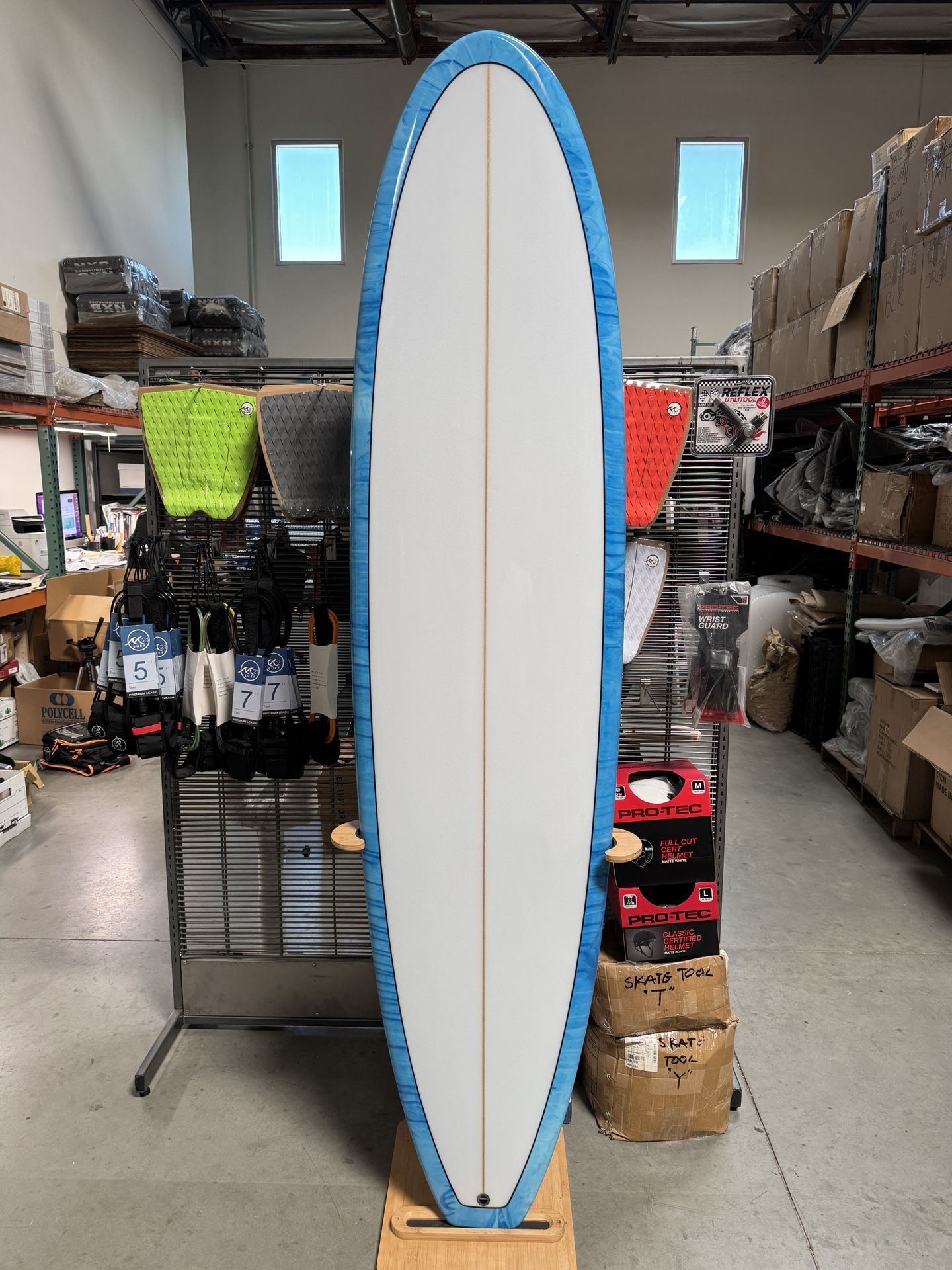 7’8” X 22” X 2.88” Fiberglass Funboard Surfboard Brand New