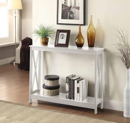 (Still Available) White Console Hallway Table