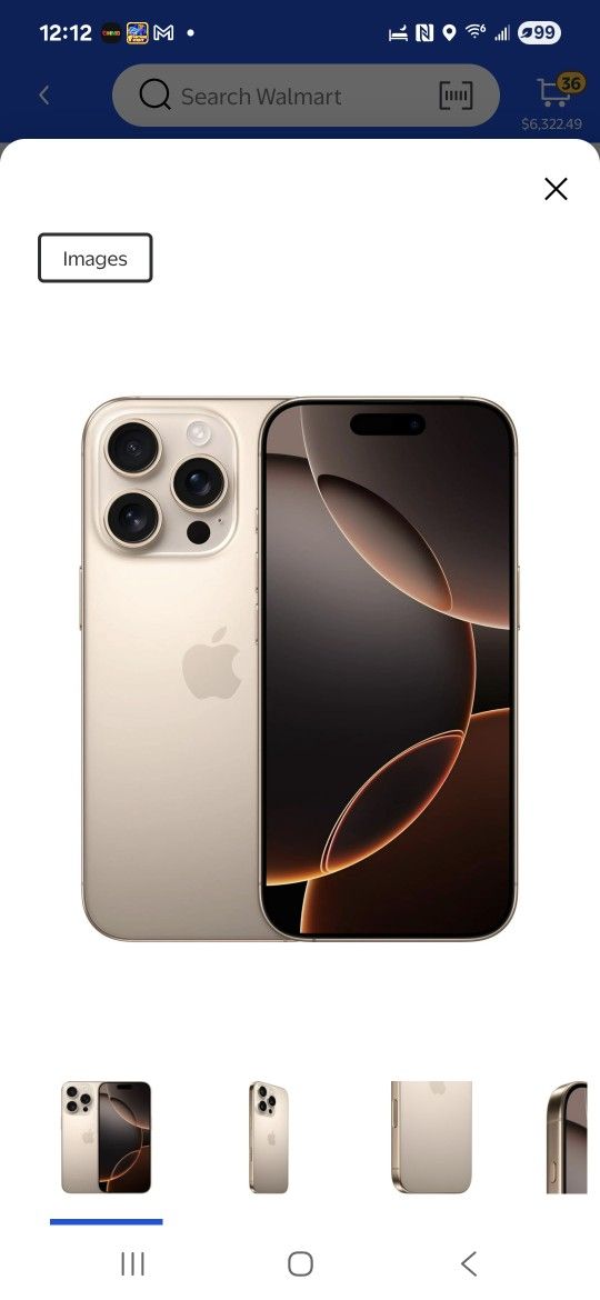 I Phone 16 Maxbpro 1tb Gold Open Box