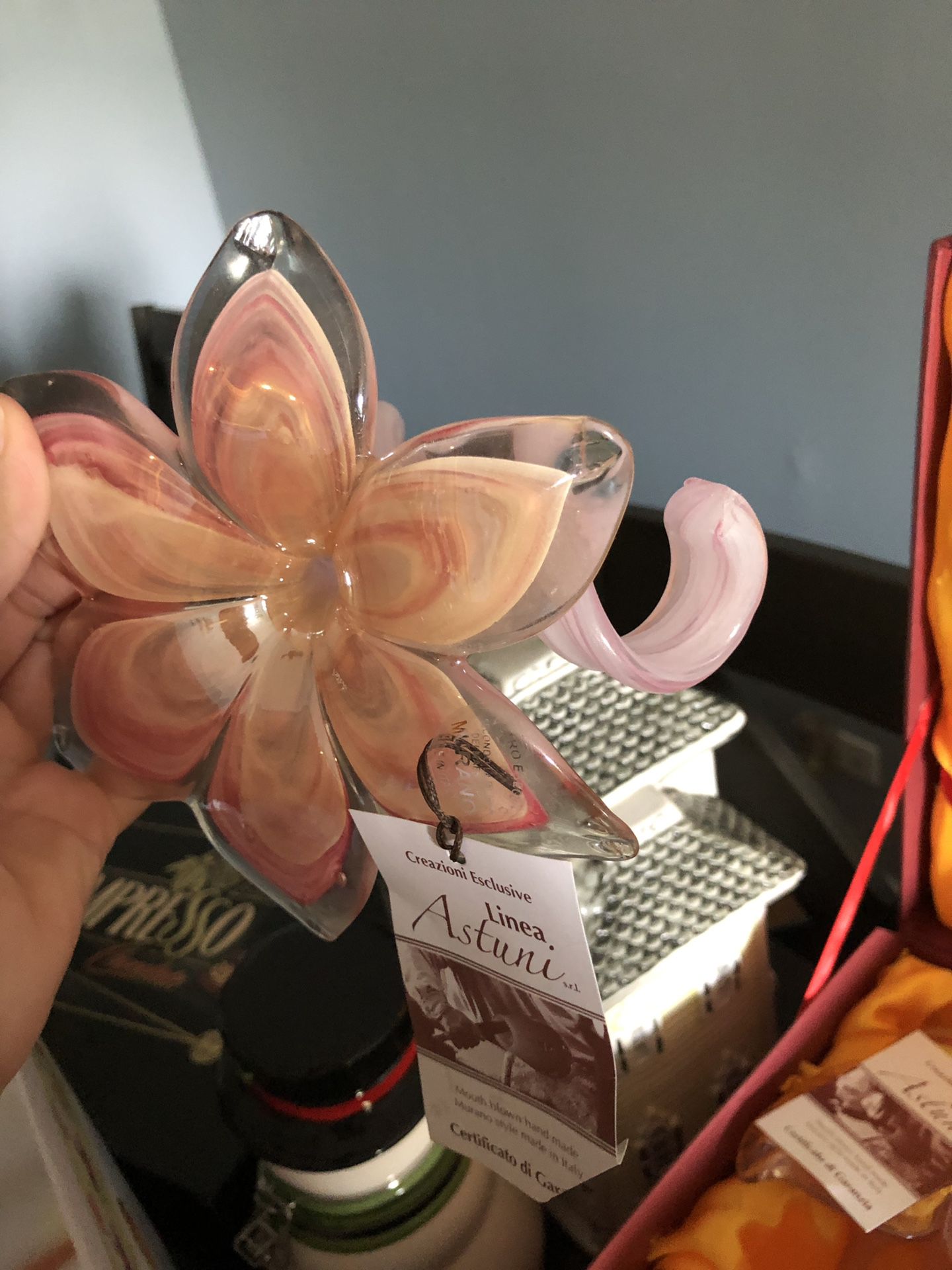 Glass Blown Flowers - set of 2