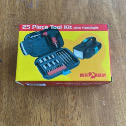Ruff Ready 25 Piece Tool Kit With Flashlight 