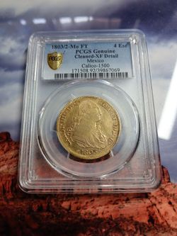 1803/2  4 Escudos Gold Coin Mexico