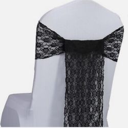 Purple Lace Chair Bows