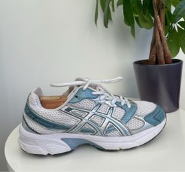 Men Size 8.5 10 ASICS Gel 1130 Shark Skin Light Blue White Silver