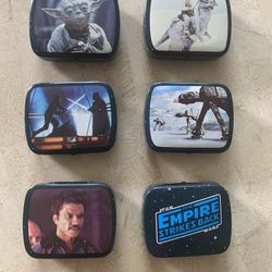 Vintage 1980 Star Wars Micro Tin Boxes Set Of 6