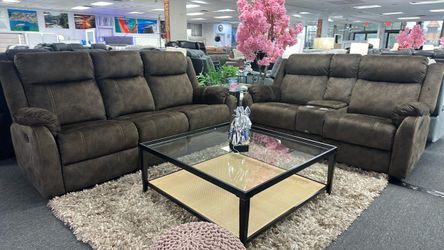 Special Offer‼️Gorgeous Brown Sofa&Loveseat 4x Recliners $999