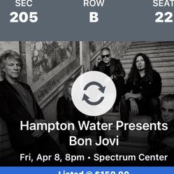 2 Tickets For Bon Jovi Tonight At Spectrum 