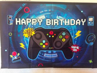 Gaming birthday backdrop