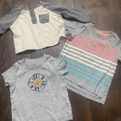 Lot Of 3 Boys Shirts Size 6/9 Months By Carters #7