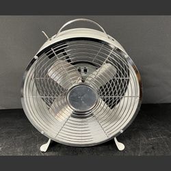Retro Style White Metal Fan