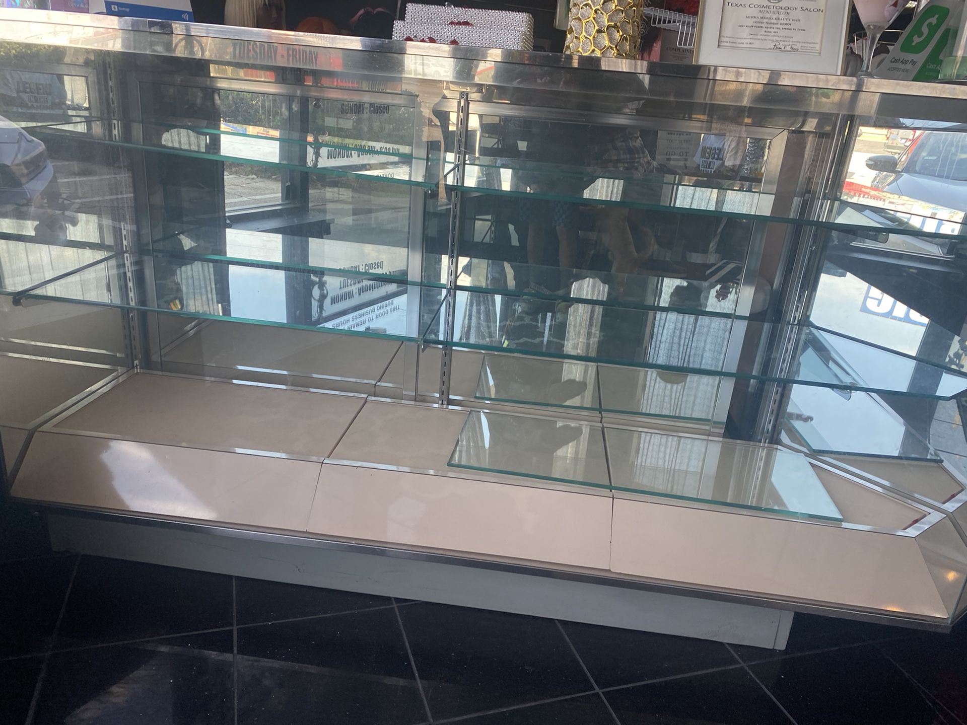 Glass display case