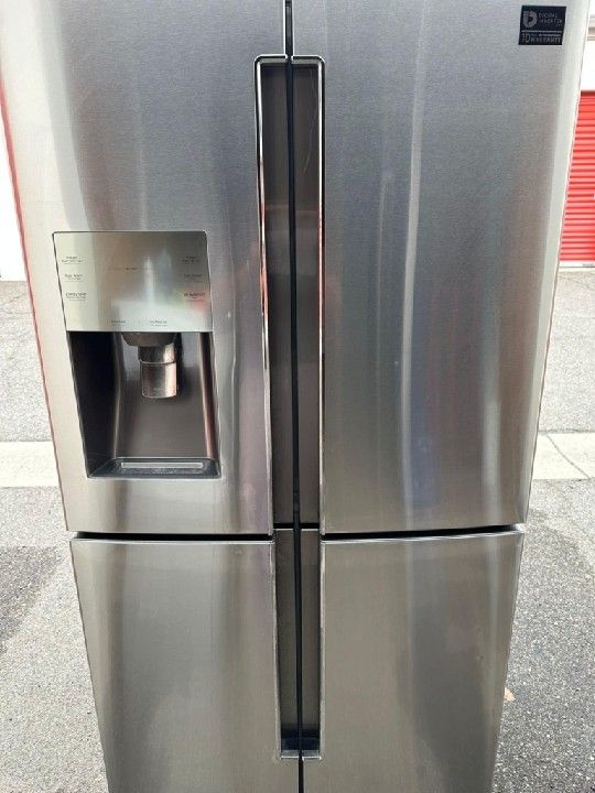 SAMSUNG STAINLESS STEEL SMART COUNTER DEPTH 4 DOOR FLEX REFRIGERATOR/ ICE MASTER 