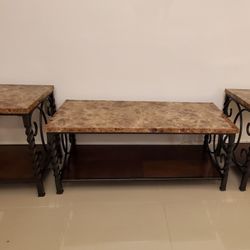 COFFEE TABLE & END TABLES SET - $150
