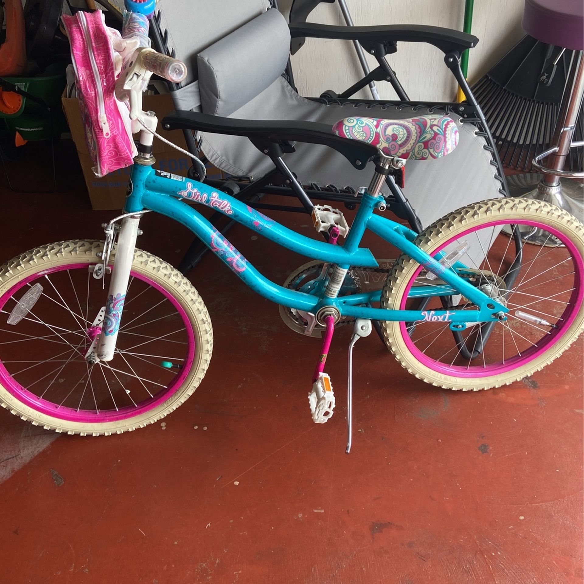 18" girls bike. (girl talk).