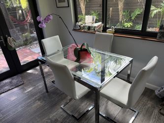 Glass dining table