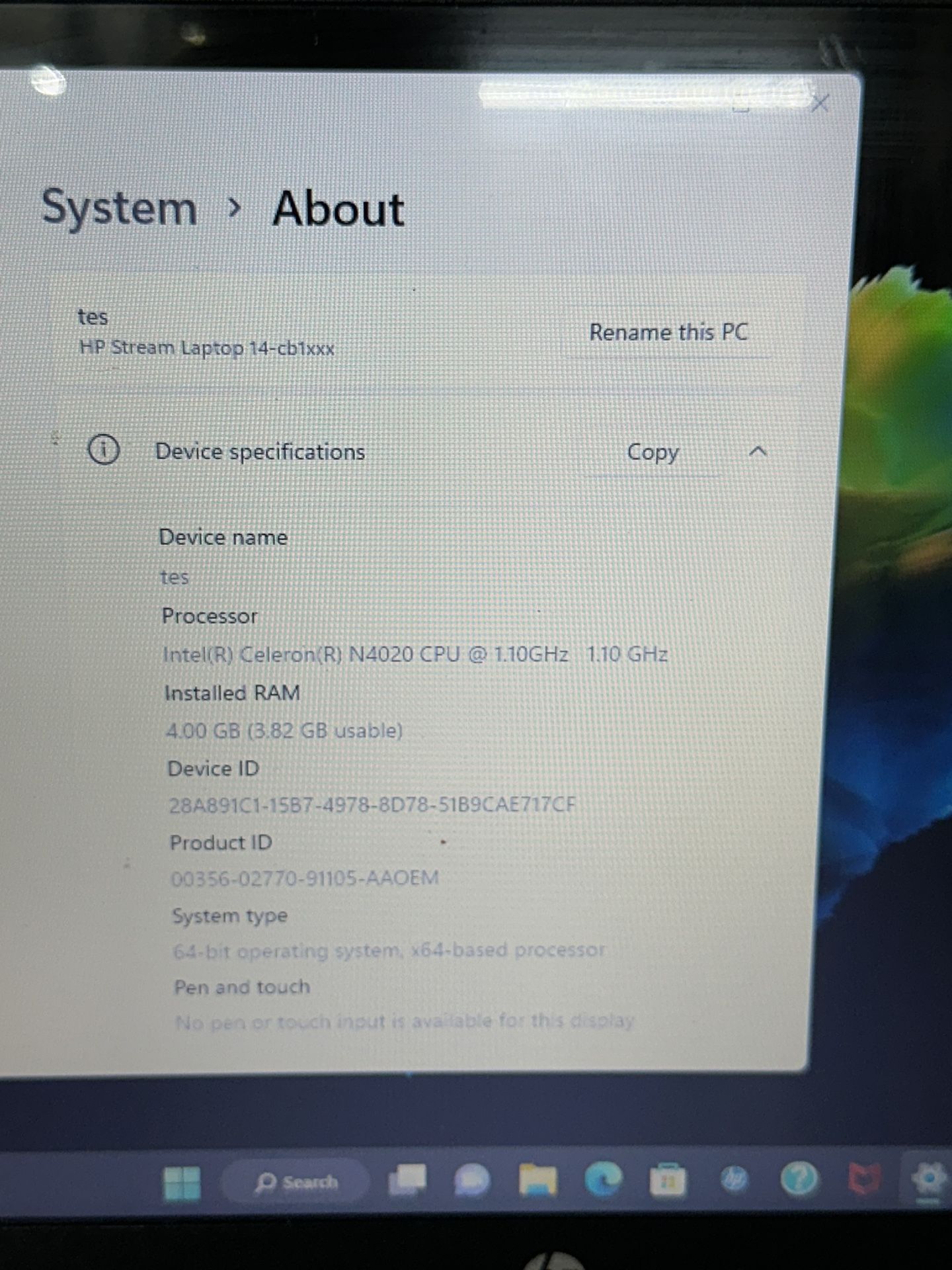Hp Laptop # 47234