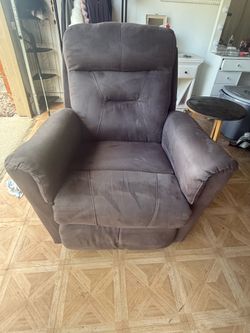 Microfiber Gray-Blue Recliner