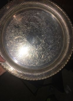 Oneida silver trays 2 total
