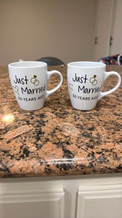 Just Married 50 Years Ago Mug Set