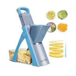 SUPMAKIN Upgrade Safe Mandoline Slicer, Adjustable Potato Slicer, Vegetable Food