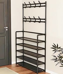 New in box not assembled Shoe Rack Organizer For Entryway, Shoe Organizer coat hanger For Entryway