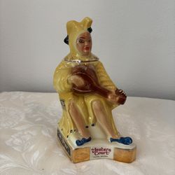 Vintage 1971 Jesters Court Ezra Brooks Whiskey Decanter Heritage China Tucson, AZ