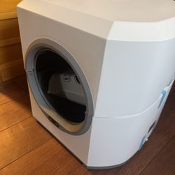 OROLEY Self Cleaning Litter Box, Large Capacity Automatic Cat Litter Box with APP Control, Safety Sensors, Built-in Deodorizing Scent Box, and 1 Roll