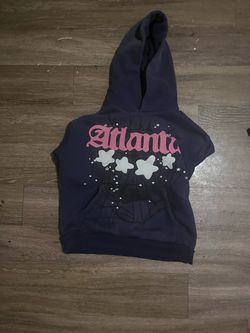 Sp5der Atlanta Hoodie Navy Blue