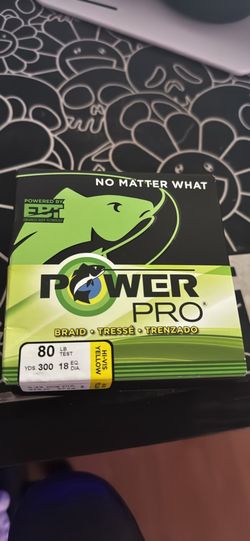 Power pro braid 80lb high-vis yellow 300 yards.