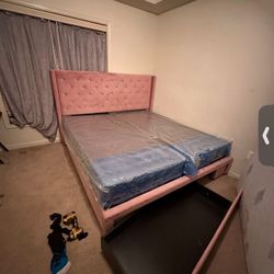 Pink King Bed Frame 