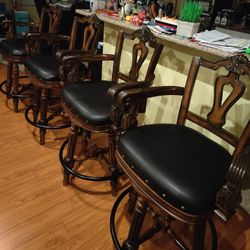 4 Counter Bar Stools Chairs Barstools 27"