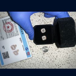 10k Yellow Gold Mossanite Earrings 